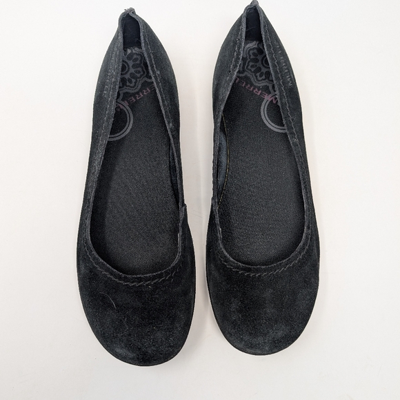 Merrrell Black Suede Ballet Flats Comfort Size 9 - Picture 2 of 8